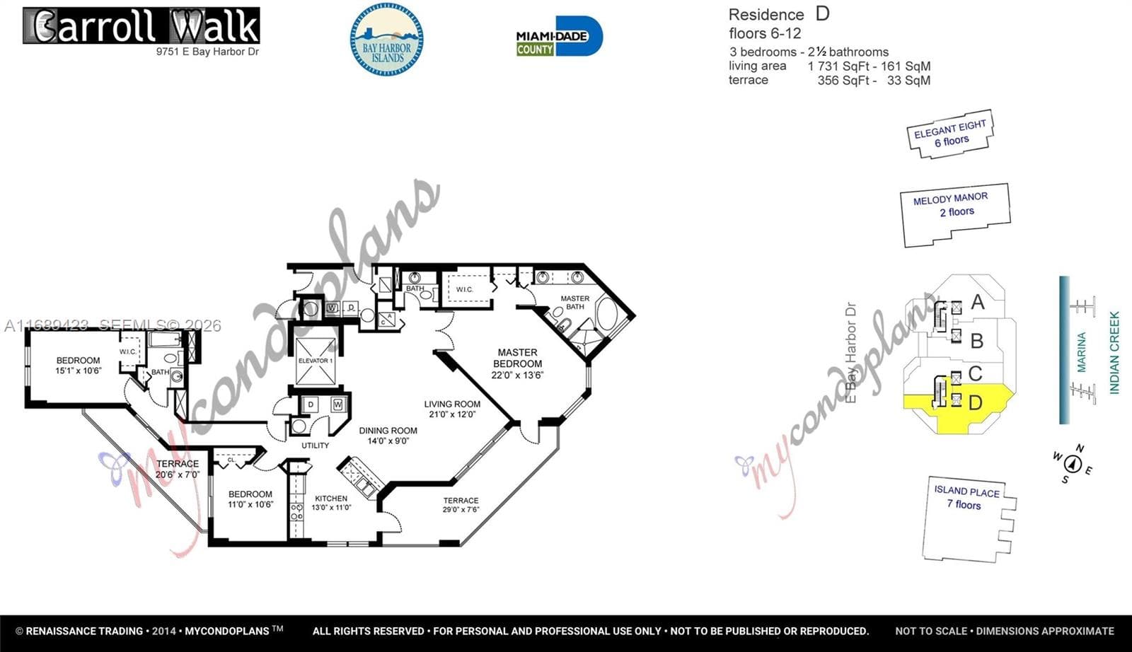 9751 E Bay Harbor Dr 8D photo 19